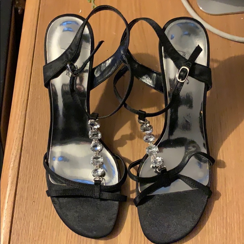 Women’s  black high heel shoes .